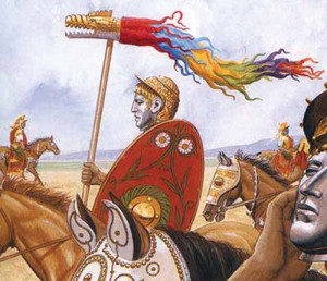 draco tricolor copy 300x258 Epopeea steagului dacic de lupta    Partea I