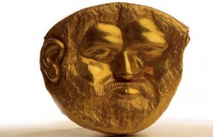 2 masca de aur colectie privata 300x193 Bulgarii au dus la Bruxelles comorile regilor geti. Noi ne ducem cu carnatii 