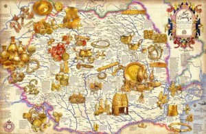 3 harta comorilor din romania 300x195 Bulgarii au dus la Bruxelles comorile regilor geti. Noi ne ducem cu carnatii 